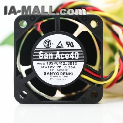 SANYO 109P0412J3013 DC12V 0.35A 3-wire Wind Speed Cooling Fan