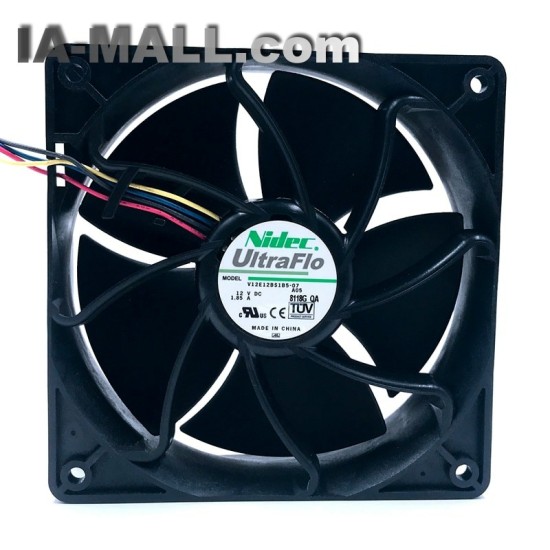 Nidec V12E12BS1B5-07 12V 1.85A 4-wire temperature control cooling fan