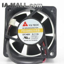 Y.S.TECH FD486025EB 6CM 48V 0.11A three-wire fan