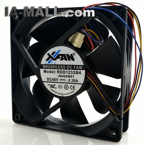XFAN RDD1232B4-A44AN01 DC48V 0.30A  4-wire brushless cooling fan