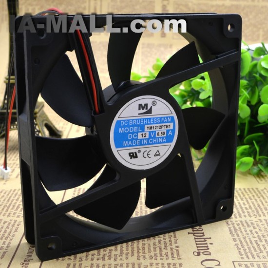 YM1212PTB1 12v 0.50A 12cm DC BRUSHLESS FAN