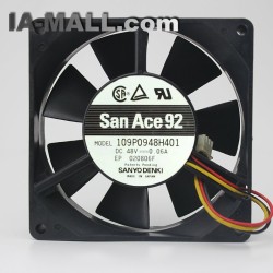 Sanyo 109P0948H401 48V 0.06A 9cm three-wire cooling fan