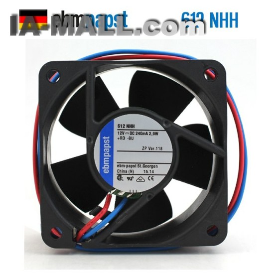 ebmpapst 612NHH 12V 0.24A ball bearing cooling fan