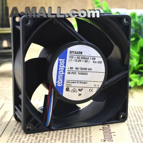 Ebmpapst 3212J/2N 12V 7.6W 9cm 9238 third-tier server  cooling fan