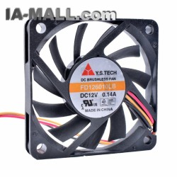 Y.S.TECH FD126010LB 6cm 60mm 6010 12V 0.14A Ball Bearing Computer CPU 3pin Silent Cooling Fan