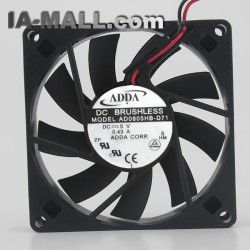 ADDA AD0805HB-D71 DC5V 0.43A chassis cooling fan