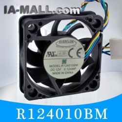 EVERFLOW R124010BM 12V 0.12A 4-wire double ball bearing silent cooling fan