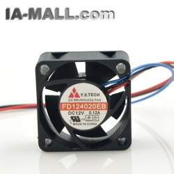 Y.S Tech FD124020EB 4CM DC12V 0.12A 3PIN double ball cooling fan