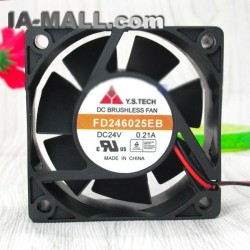 Y.S.TECH FD246025EB 60*60*25mm 24V 0.21A 50RPM cooling fan