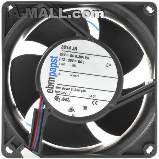 3214JH ebmpapst DC24V 0.38A 9W inverter cooling fan
