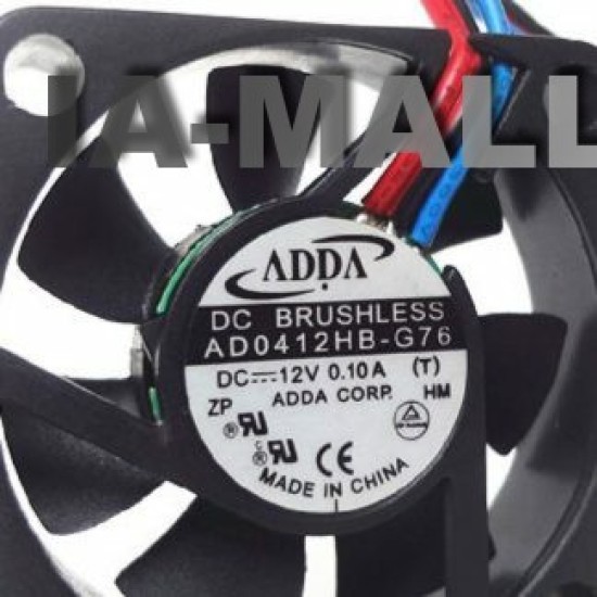 ADDA AD0412HB-G76 DC12V 0.1A 3-wires Cooling Fan