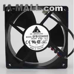 Delta EFB1224HHE DC24V 0.30A 3-line Double Ball Cooling Fan