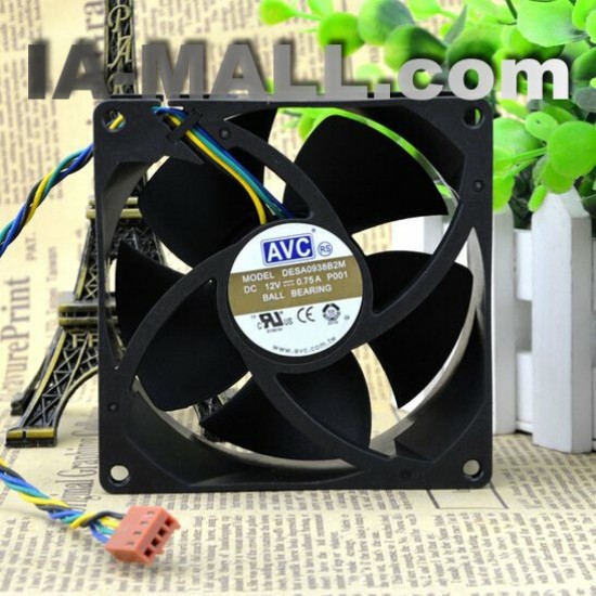 AVC DESA0938B2M 0.75A 4line PWM temperature control double ball fan