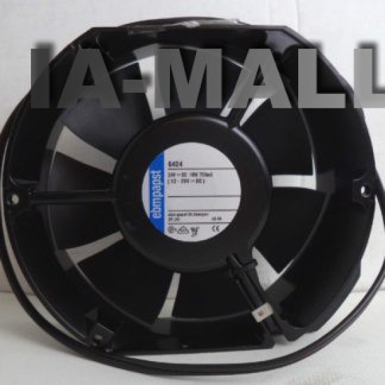 ebm-papst P/N 6424 12-28 NOMINAL VDC 18W 750mA AXIAL COMPACT FAN