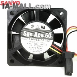 Sanyo 109P0624S7D03 24V 0.08A axial cooling fan