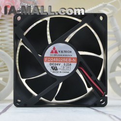 Y.S.TECH FD248025EB-N DC24V 0.23A 5.4W  2-Wires Inverter Cooling Fan