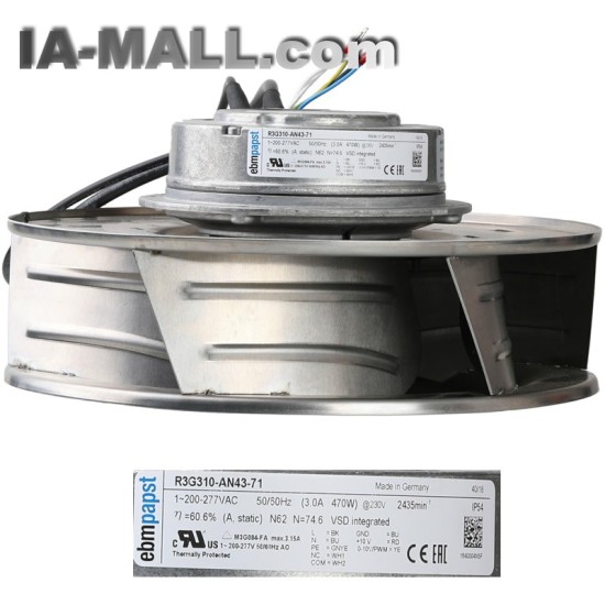 R3G310-AN43-71 ebmpapst centrifugal fan