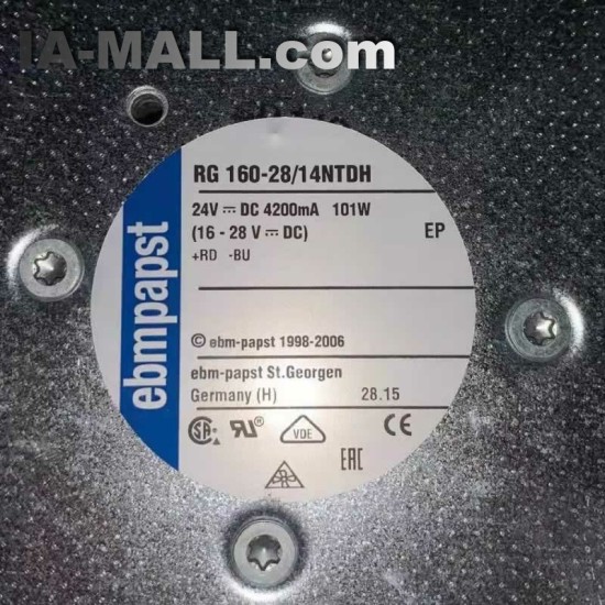 RG 160-28/14 NTDH Ebmpapst DC24V 4200mA 101W fan